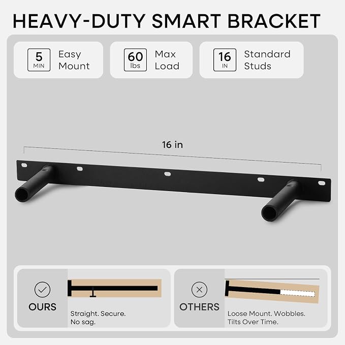 Homeforia 24 inch Natural Floating Shelf, High End Solid Real Wood 24inch Small - Image 5