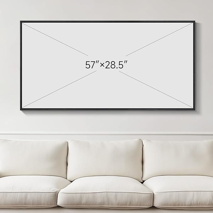 Large Framed Black and White Abstract Wall Art - Image 3