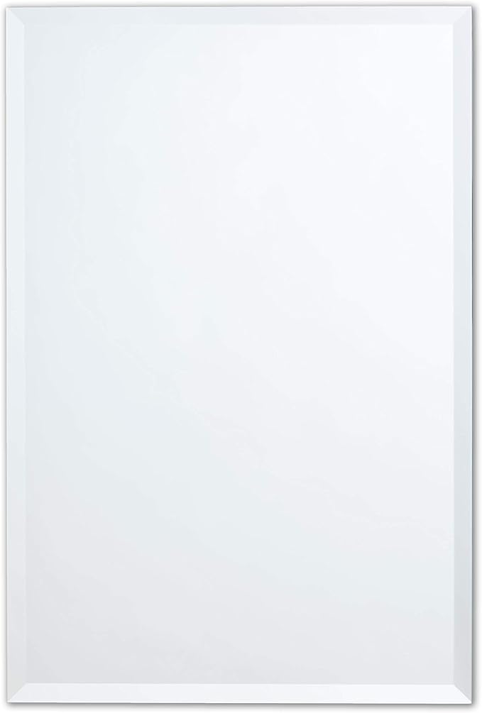 Better Bevel Frameless Rectangle Mirror | 24" x 36" Bathroom Wall Mirror by Better+Bevel