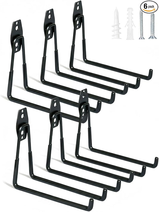 WMK 7.3'' Heavy Duty Garage Hooks, 6 Pack Wall Mount Garage Storage Hooks by WMK