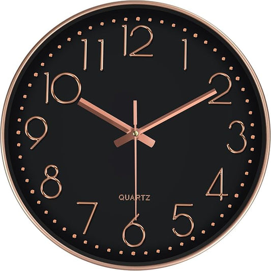 Silent Wall Clocks Battery Operated 8 Inch, Analog Wall Clock by MABPEDO