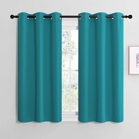 NICETOWN Room Darkening Curtains 50 inch Length 2 Panels, Thermal Insulated by NICETOWN