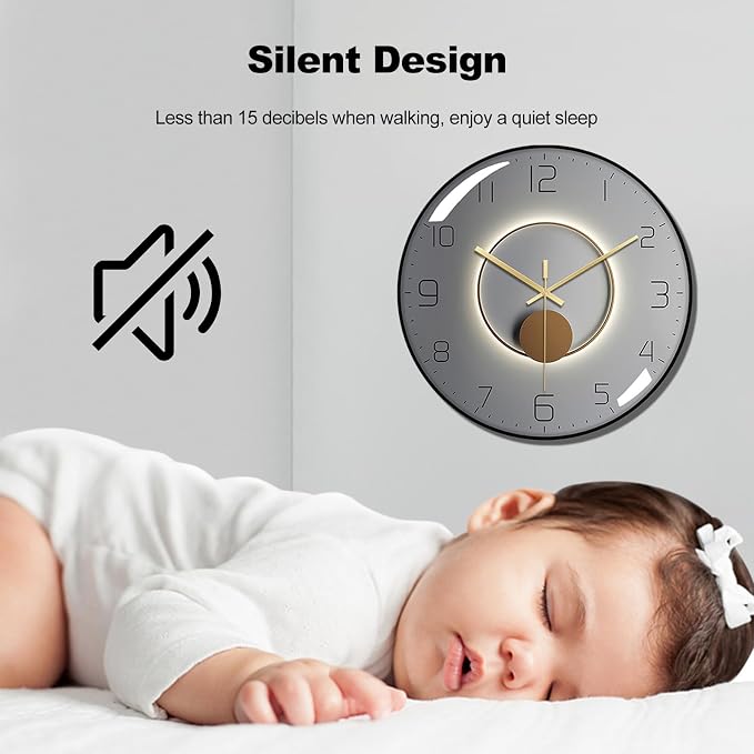 Ergocar Art Deco Silent Wall Clock - Image 4