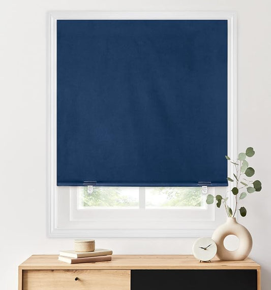 LazBlinds 100% Blackout Roller Shades, No Tools No Drill Cordless Blinds by LazBlinds