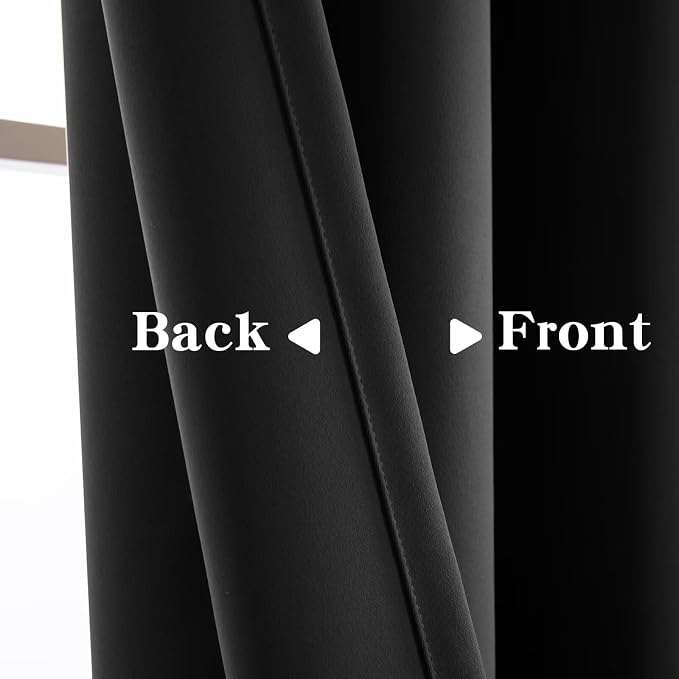IGEMAEVE Blackout Curtains 96 Inch Length 2 Panels Set, Rod Pocket Energy - Image 4