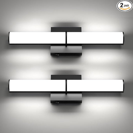 OOWOLF 2Pack 17.3Inch Black Vanity Light Fixture by OOWOLF