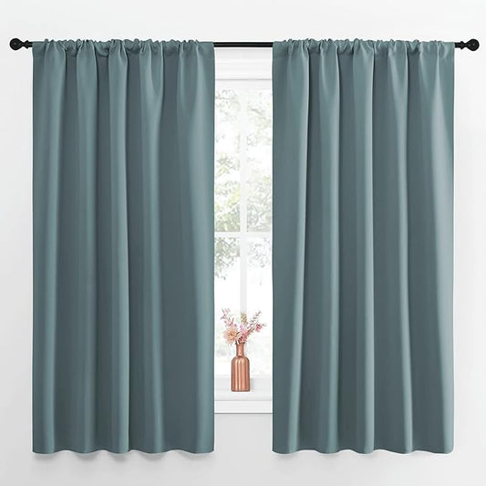 NICETOWN Greyish Blue Blackout Curtains Panels by NICETOWN
