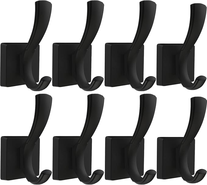 TOFIIGREM Black Wall Hooks Coat Hook, Towel Hooks Robe Hook by TOFIIGREM