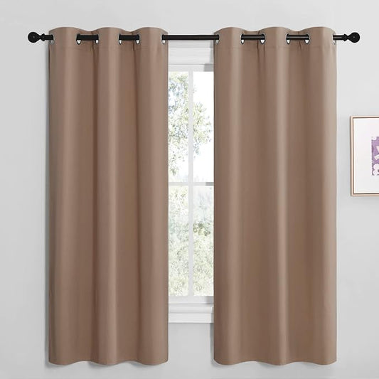 NICETOWN Short Window Treatment Thermal Insulated Solid Grommet Blackout by NICETOWN
