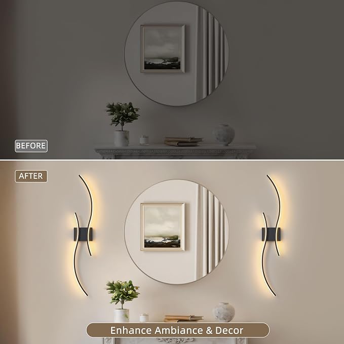 Battery Operated Wall Sconces Set of 2, Dimmable Modern LED Rechargeable Wall - Image 8