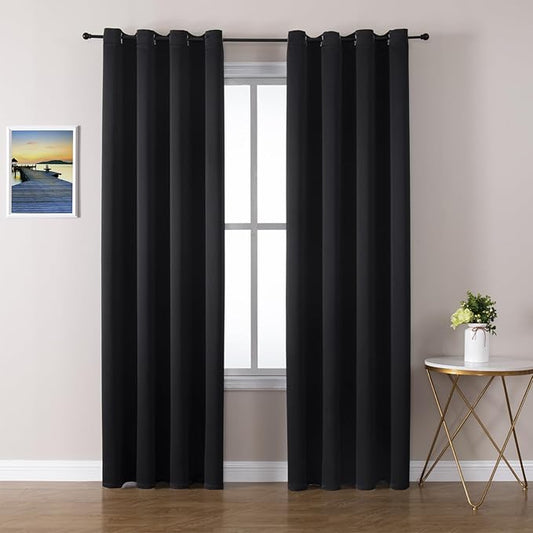 ChrisDowa Blackout Curtains 120 Inches Long 2 Panels Set by ChrisDowa