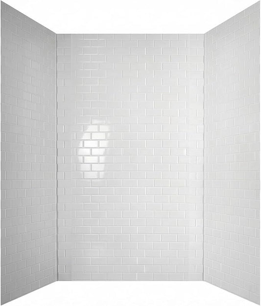 From Plain To Beautiful In Hours 133-WT-SUB-KIT Subway Tub and Shower Wall by DecorativeCeilingTiles