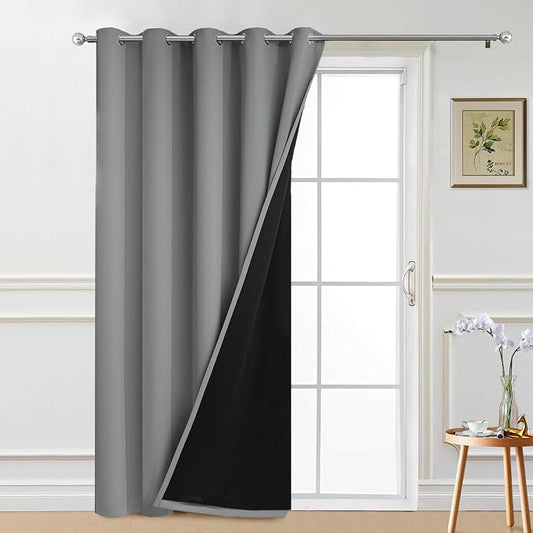 Yakamok 100% Blackout Lined Panels, Thermal Insulated Blackout Curtains by Yakamok