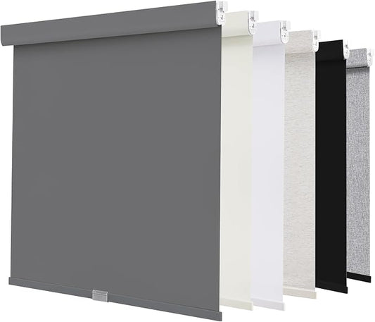AOSKY No Drill Cordless Blackout Roller Shades by AOSKY