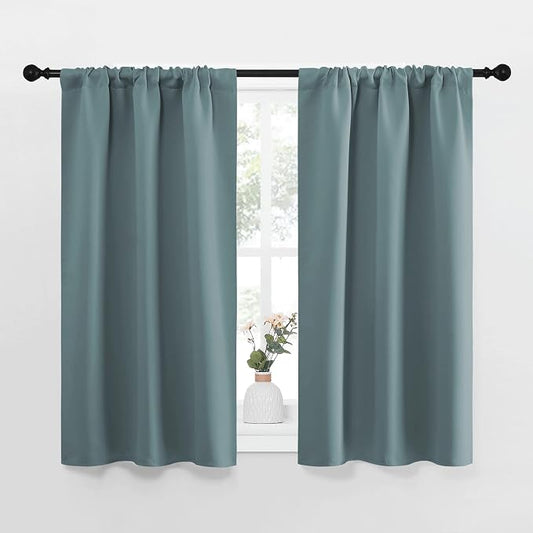 NICETOWN Greyish Blue Blackout Curtains Panels by NICETOWN