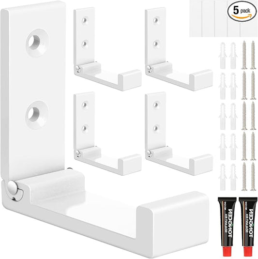 Folding Coat Hooks, Foldable Adhesive Hooks, Headphone Jacket Holder, Aluminum by SPLAYTAP