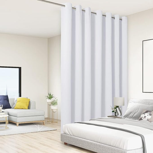BONZER Extra Wide Room Divider Curtain, Light Reducing Screen Wall Blackout by Bonzer