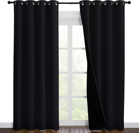 NICETOWN High-End Thermal Curtains, Full Blackout Curtains 86 inches Long by NICETOWN