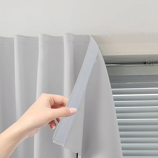 Blackout Curtains for Bedroom Sticky Curtain Blackout Window Cover Self by Sovtfides