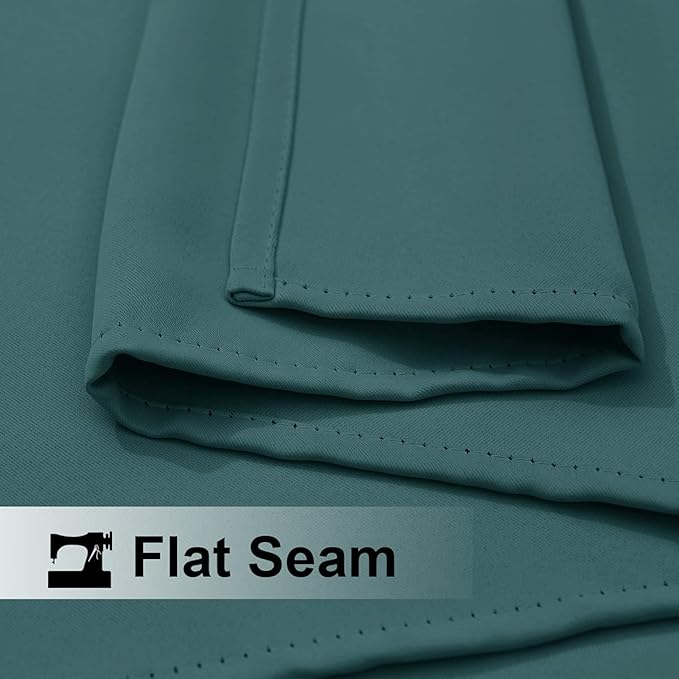 NICETOWN Indoor & Outdoor Curtain for Patio Waterproof, Living Room Darkning Grommet Thermal Insulated Blackout Outdoor Drape for Patio/Front Porch, W52 x L108, Teal, 1 Panel