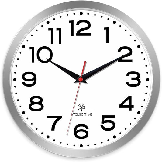 Roymnie Atomic Wall Clock 10 Inch, Modern Clock Battery Operated Classic Analog by Unknown