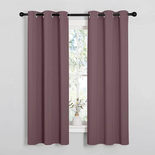 NICETOWN Bedroom Curtain Panels Blackout Draperies, 1 Pair, 34 by 63 inches by NICETOWN