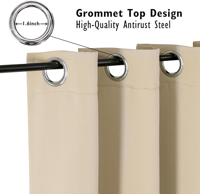ChrisDowa Blackout Curtains 63 inches Long - Image 3