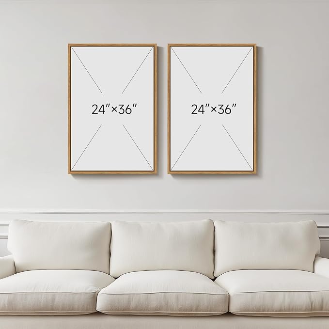 Large Framed Vintage Botanical Wall Art Set of 2, Neutral Farmhouse Moody - Image 3