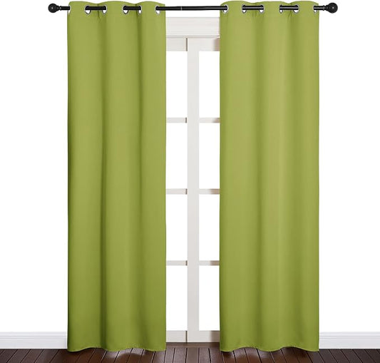 NICETOWN Green Blackout Curtains Window Panels, Window Treatment Thermal by NICETOWN