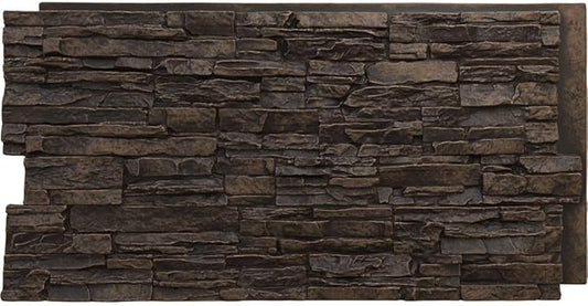 EverStone Canyon Ridge Faux Stone Panel, 45 3/4"W x 24 1/2"H x 1 1/4"D by EkenaMillwork