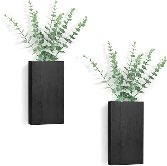 Dahey 2 Pack Wood Wall Planter Vase by Dahey