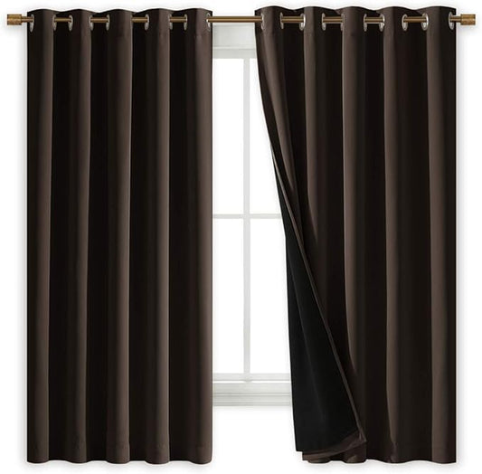 NICETOWN Complete 100% Blackout Curtains, Thermal Insulated & Energy Efficiency by NICETOWN