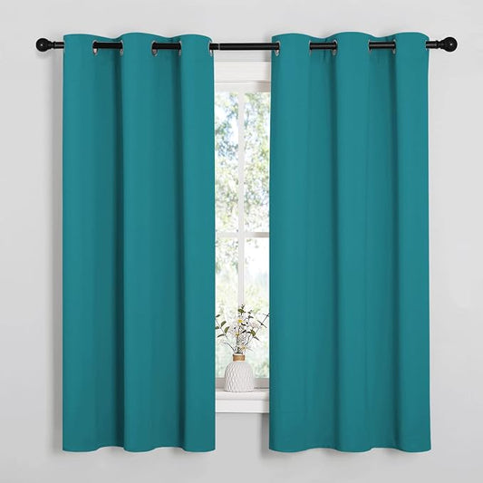 NICETOWN Room Darkening Curtains 63 inch Length 2 Panels, Thermal Insulated by NICETOWN