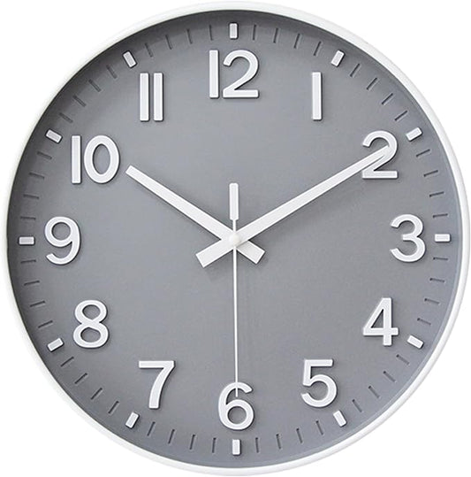 HZDHCLH Wall Clocks Battery Operated, Wall Clock Gray, 10 inch Wall Clock by HZDHCLH