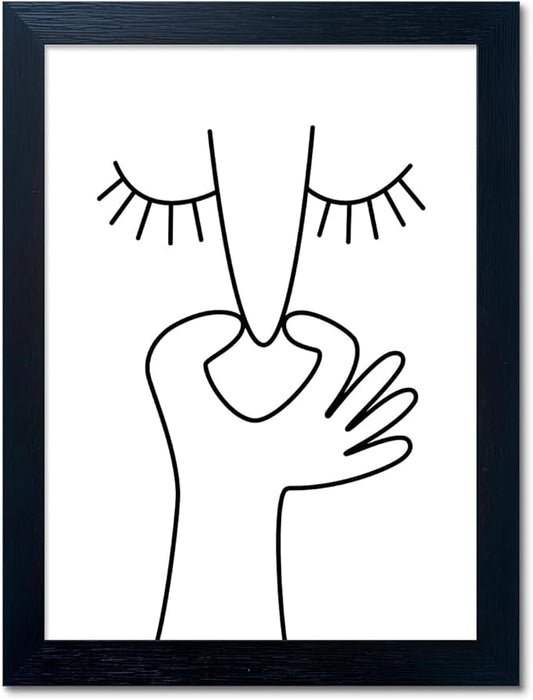 Framed Black and White Bathroom Wall Decor Funny Bathroom Wall Art Bad Smell by Melpa+Art