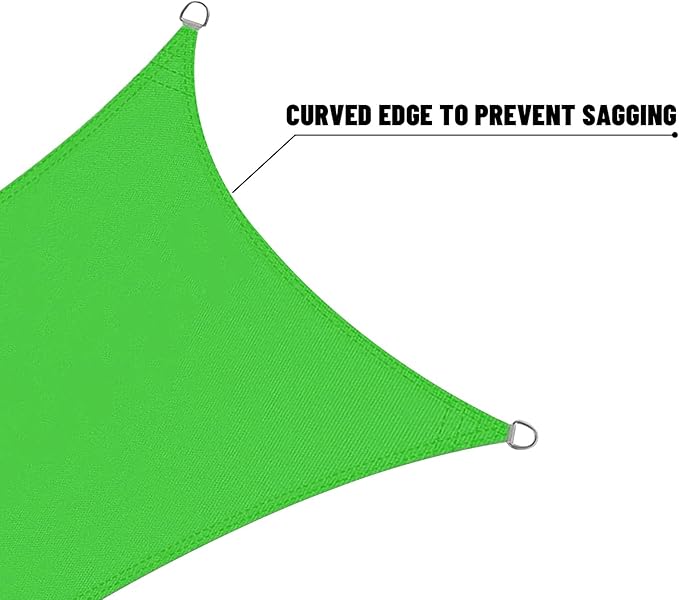 LOVE STORY Rectangle 5'x7' Waterproof Sun Shade Sail Canopy UV Block for Outdoor Patio Backyard Carport,Fruit Green(We Make Custom Size)