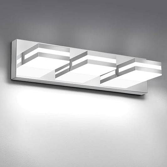 IZORRO LED Modern Bathroom Lights Fixtures, Chrome Acrylic Wall Lighting by IZORRO