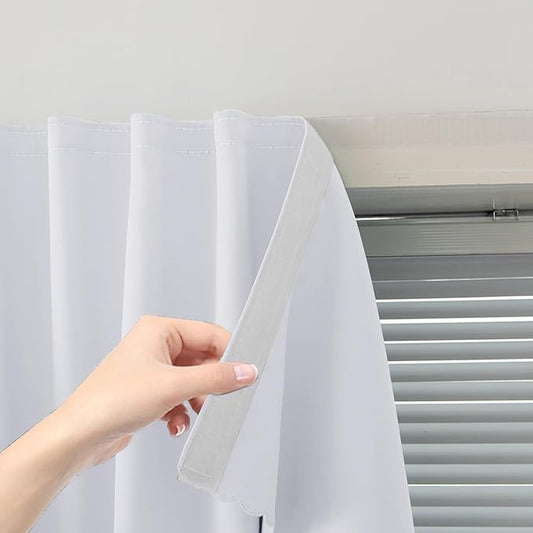 Portable Light Blocking Curtains Self-Stick Design, Removable Adhesive Window by Sovtfides