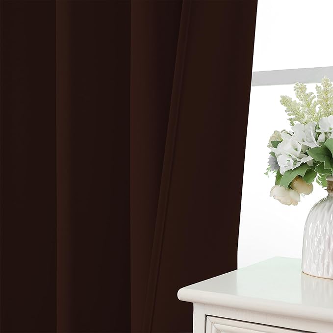 CUCRAF Blackout Curtains 90 inch Length 2 Panels Set, Rod Pocket Room Darkening - Image 6