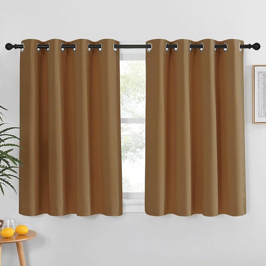 NICETOWN Gold Brown Blackout Curtain by NICETOWN
