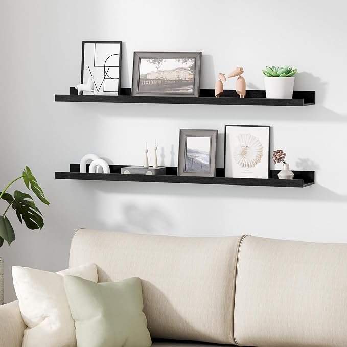 upsimples Floating Shelves for Wall, 35.5 Inch Shelves for Decor Storage Set of - Image 5