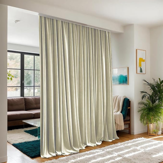 Extra Wide Blackout Curtains Room Separator by Grichril