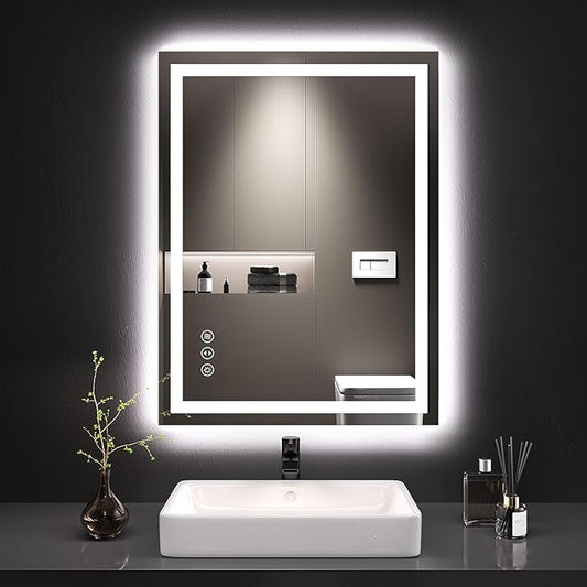 LOAAO 24X32 LED Bathroom Mirror by LOAAO