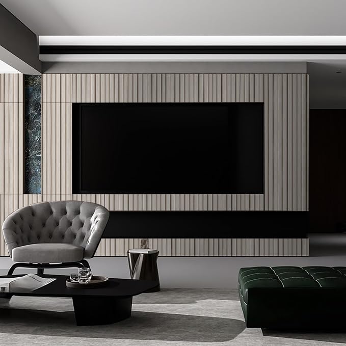 Wood Slat Wallpaper Peel and Stick Dead Wood Color 17.5x100 Inch Flat Finish - Image 5