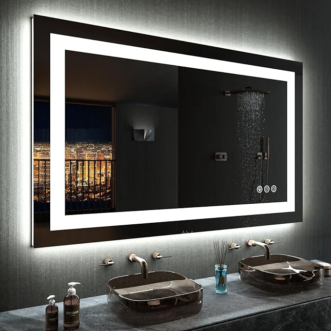 LOAAO 40"X24" LED Bathroom Mirror by LOAAO