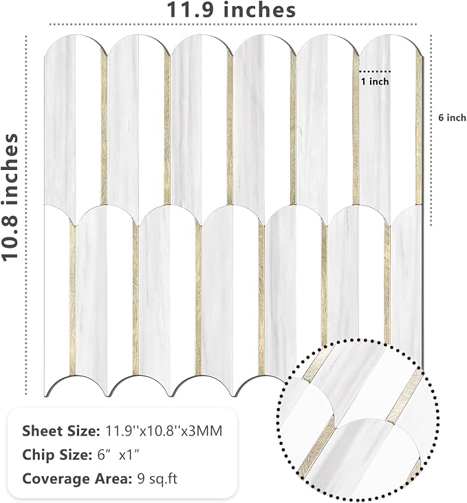 Vamos Tile Peel and Stick Backsplash Seamless Tile, 1-Sheet Stick on Backsplash - Image 2