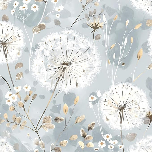 Nukofal Floral Wallpaper Peel and Stick Dandelion Wallpaper Floral Contact by Nukofal