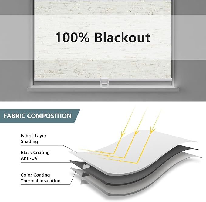 Cordless Roller Shades Blackout Blinds - Image 3