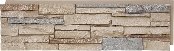 Faux Stone Wall Panels 1-Pack PU Stone Veneer Siding, Mortarless Faux Rock - Image 2