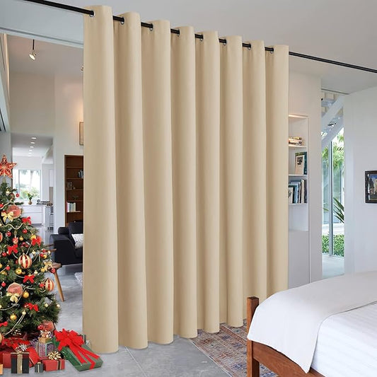 RYB HOME Extra Wide Curtains for Divider Room Separation Soundproof Temporary by RYBHOME
